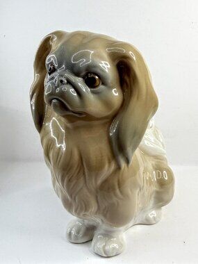 Vintage Lladro Pekingese Dog Figurine #4641 Gloss Glaze Spain Porcelain A910